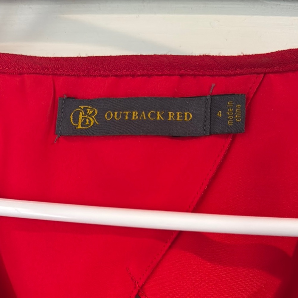 Outback Red Elegant Backless Dress - Picture 2 of 4